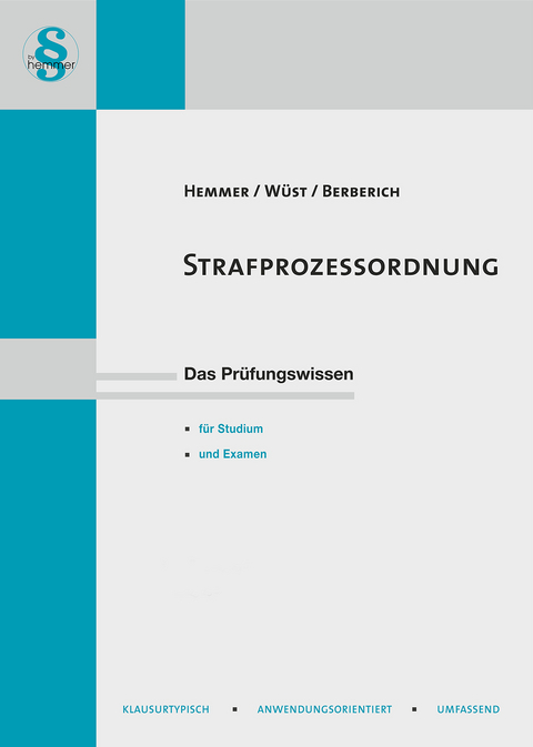 Strafprozessordnung (StPO) - Karl-Edmund Hemmer, Achim Wüst, Bernd Berberich