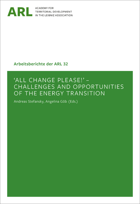 All change please!’ – challenges and opportunities of the energy transition - 