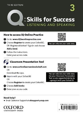 Q: Skills for Success: Level 3: Listening and Speaking Teacher's Access Card - Miles Craven, Kristin Sherman, Larry Zwier