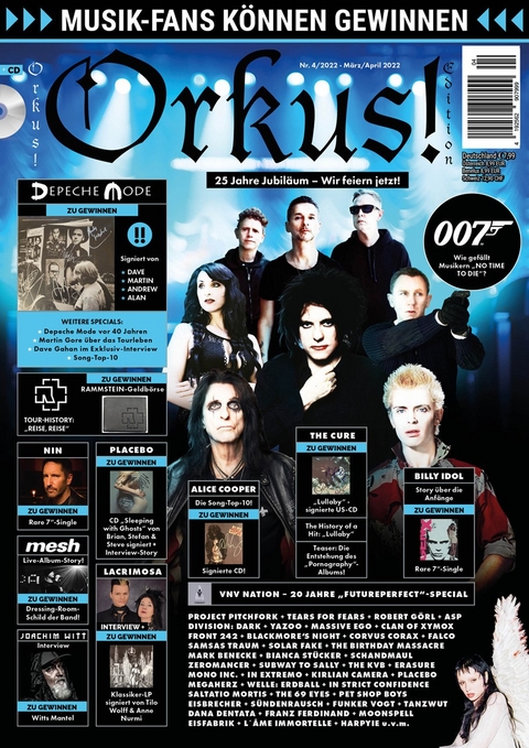 Orkus!-Edition Nr. 4 - März/April 2022 mit zahlreichen DEPECHE MODE-Specials! - 