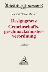 Designgesetz, Gemeinschaftsgeschmacksmusterverordnung - Jestaedt, Dirk; Fink, Elisabeth; Meiser, Christian