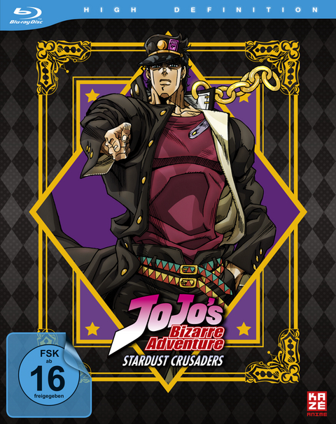 Jojo's Bizarre Adventure - 2. Staffel - Blu-ray Vol. 1 (Episoden 1-12) [2 Blu-rays] + Sammelschuber (Limited Edition) - Kenichi Suzuki