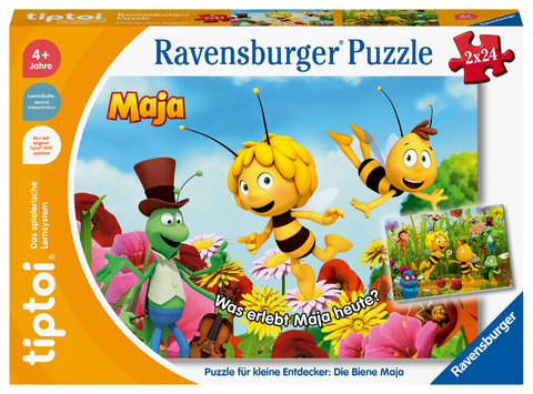 Ravensburger tiptoi Puzzle 00141 Puzzle für kleine Entdecker: Die Biene Maja, Kinderpuzzle ab 4 Jahren, für 1 Spieler