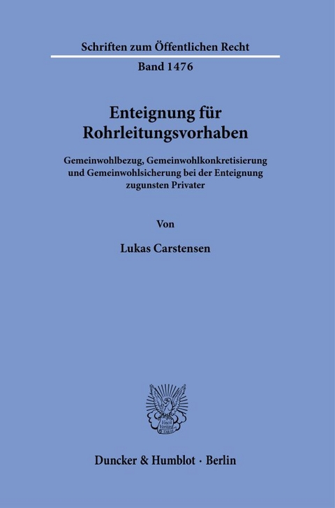 Enteignung für Rohrleitungsvorhaben. - Lukas Carstensen