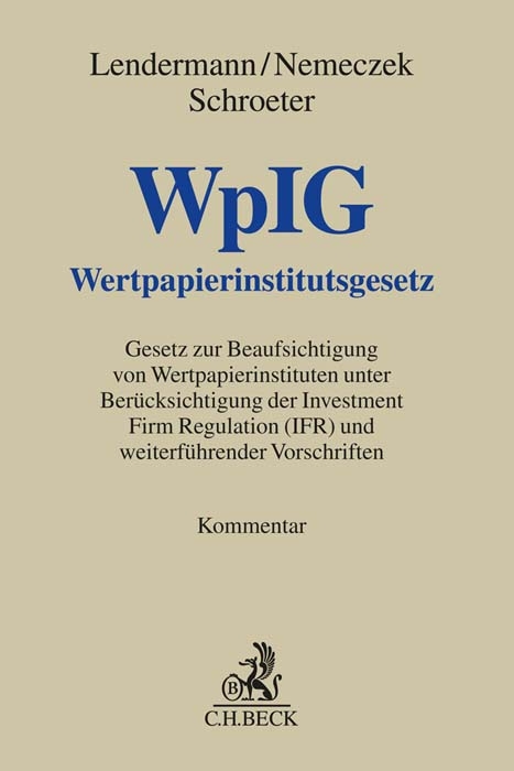 WpIG Wertpapierinstitutsgesetz - 