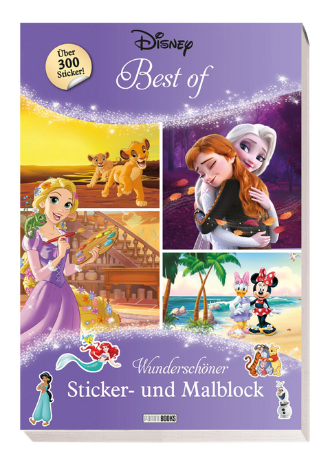 Disney Best of: Wunderschöner Sticker- und Malblock -  Panini