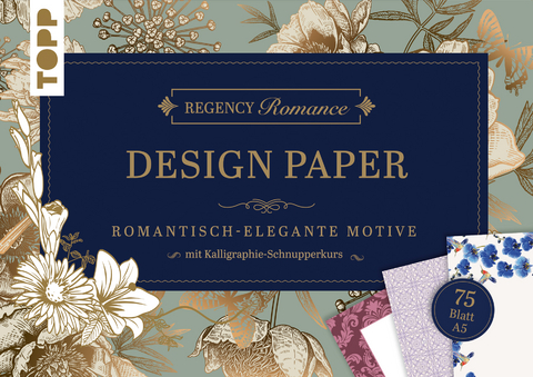 Regency Romance Design Paper Block A5 - Clara Riemer