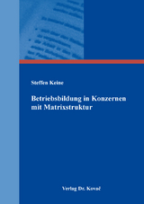 Betriebsbildung in Konzernen mit Matrixstruktur - Steffen Keine