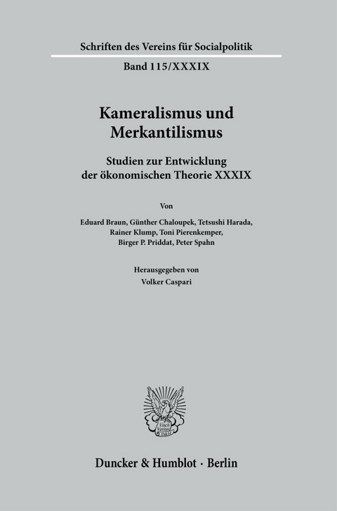 Kameralismus und Merkantilismus. - 