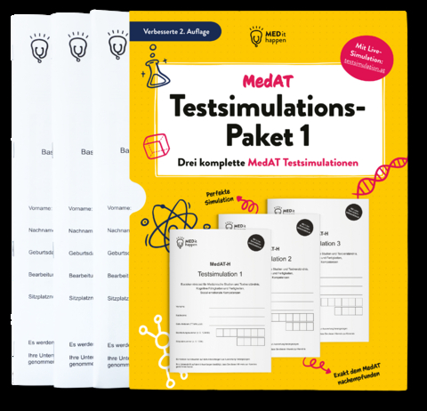 MedAT 2024 Testsimulations-Paket 1 von MEDithappen - Pascal Casetti, Bedirhan Boztepe, Arian Akhondi, Alexis Treitler