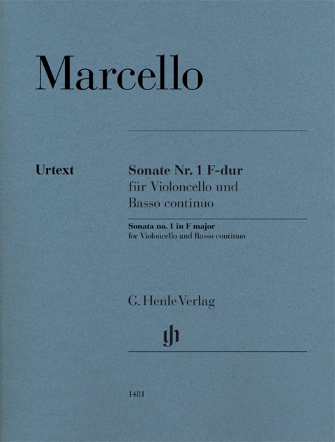 Benedetto Marcello - Sonate Nr. 1 F-dur für Violoncello und Basso continuo - 