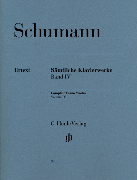 Robert Schumann - Sämtliche Klavierwerke, Band IV - 