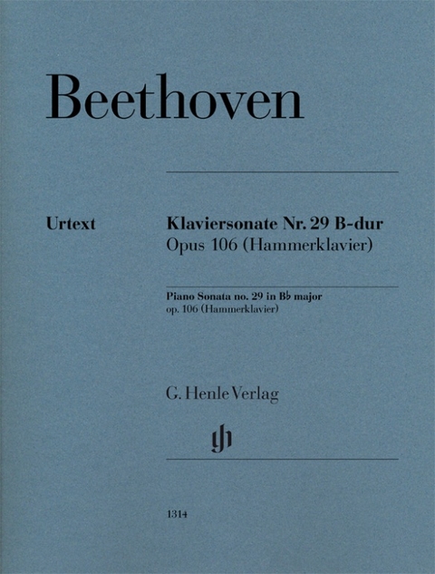 Ludwig van Beethoven - Klaviersonate Nr. 29 B-dur op. 106 (Hammerklavier) - 