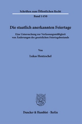 Die staatlich anerkannten Feiertage. - Lukas Hentzschel