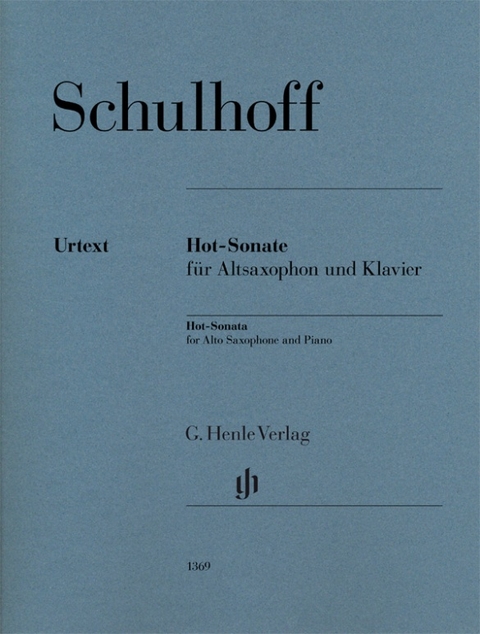 Erwin Schulhoff - Hot-Sonate für Altsaxophon und Klavier - 