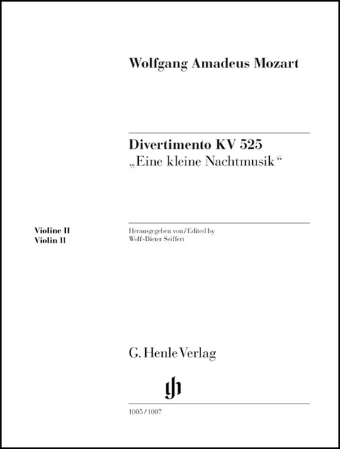 Wolfgang Amadeus Mozart - Divertimento „Eine kleine Nachtmusik“ KV 525 - 