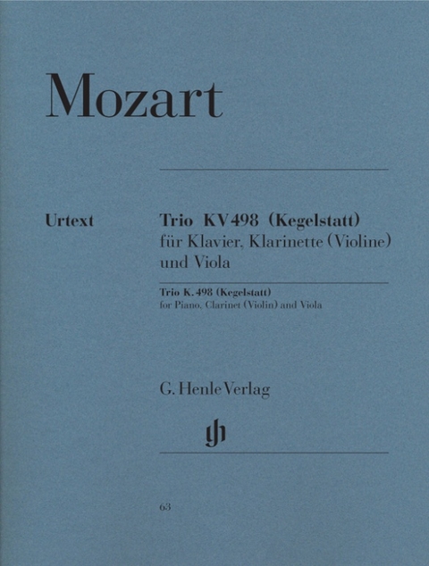 Wolfgang Amadeus Mozart - Trio Es-Dur KV 498 (Kegelstatt) - 