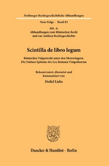 Scintilla de libro legum. - Detlef Liebs