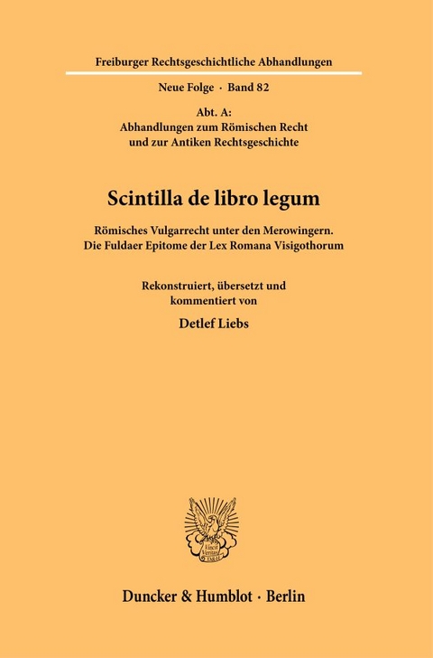 Scintilla de libro legum. - Detlef Liebs