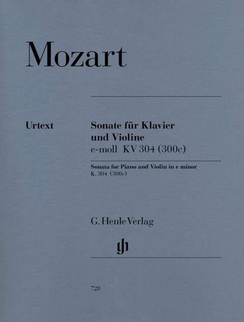 Wolfgang Amadeus Mozart - Violinsonate e-moll KV 304 (300c) - 