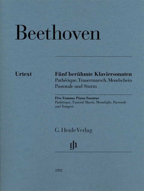 Ludwig van Beethoven - Fünf berühmte Klaviersonaten - 