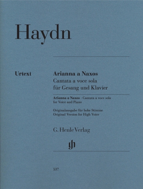 Joseph Haydn - Arianna a Naxos, Cantata a voce sola Hob. XXVIb:2 für Gesang und Klavier - 