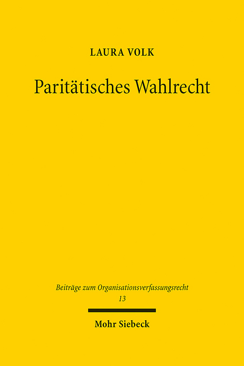 Paritätisches Wahlrecht - Laura Volk