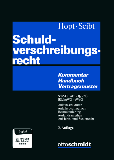 Schuldverschreibungsrecht - Jochen Artzinger-Bolten, Alexander Behrens, Johannes Beil, Jens-Hinrich Binder, Nikolaus Bunting, Thomas Diehn, Martin Dörscher, Timo Fest, Christoph Gleske, Klaus J. Hopt, Roger Kiem, Daniel Klingenbrunn, Marvin Knapp, Boris Kopp, Tobias Krug, Christoph Kumpan, Urs B. Lendermann, Sacha Lürken, Friedrich-Asmus Matzen, Robin Misterek, Mark K. Oulds, Leo Plank, Marius Rätz, Marlene Ruf, Christian Ruoff, Simon Schwarz, Christoph H. Seibt, Bernd Singhof, Michael Taufner, Christoph Thole, Franҫois Warken, Lars Westpfahl, Martin Wilhelmi, Karsten Wöckener