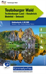 Teutoburger Wald Tecklenburger Land, Osnabrück, Bielegeld, Detmold Nr. 45 Outdoorkarte Deutschland 1:50 000 - 