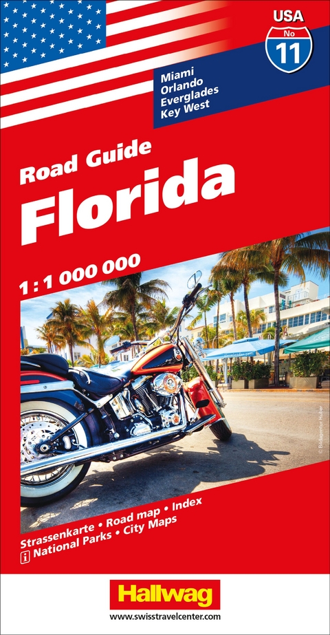 Hallwag Strassenkarte USA, Florida 1:1 Mio.