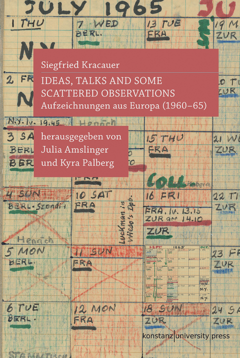 Ideas, talks and some scattered observations - Siegfried Kracauer