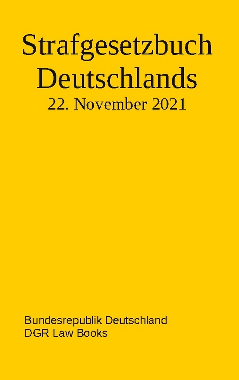 Strafgesetzbuch Deutschlands - Bundesrepublik Deutschland