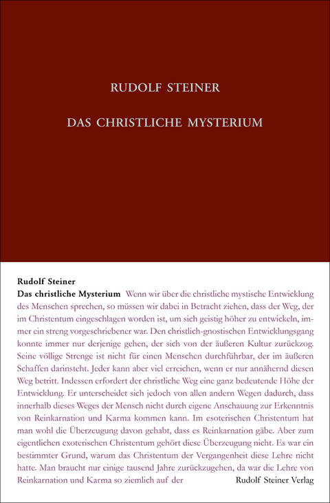 Das christliche Mysterium - Rudolf Steiner