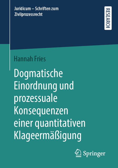 Dogmatische Einordnung und prozessuale Konsequenzen einer quantitativen Klageermäßigung - Hannah Fries