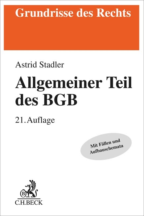 Allgemeiner Teil des BGB - Bernd Rüthers, Astrid Stadler