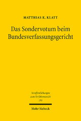 Das Sondervotum beim Bundesverfassungsgericht - Matthias K. Klatt