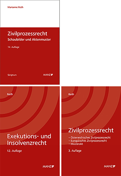 PAKET: Zivilprozessrecht 3.Auflage+ Zivilprozessrecht Schaubilder und Aktenmuster 14.Auflage+ Exekutions-und InsolvenzR 12.Auflage - Marianne Roth