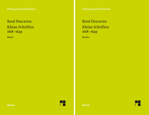 Kleine Schriften 1618-1649 - René Descartes