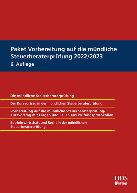 Paket Vorbereitung auf die mündliche Steuerberaterprüfung 2022/2023 - Arno Barzen, Harald Dauber, Christiane Holzner, Thomas Fränznick, Uwe Grobshäuser, Felix Hammes, Philipp Hammes, Jörg W. Hellmer, Lukas Hendricks, Andre Kaponig, Christoph Voos, Jens Kollmar, Klaus Pientka, Rolf-Rüdiger Radeisen, Sabrina Krennrich-Böhm, Jörg Ramb, Anja Herzberg, Christian Michel