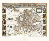 Historische Karte: Europa (1635) 1657 [gerollt] - Willem Janszoon Blaeu