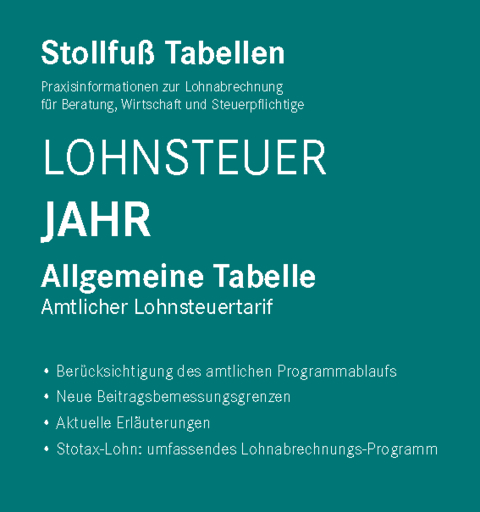 Tabelle, Lohnsteuer 2022 Jahr - Sonderausgabe Juni