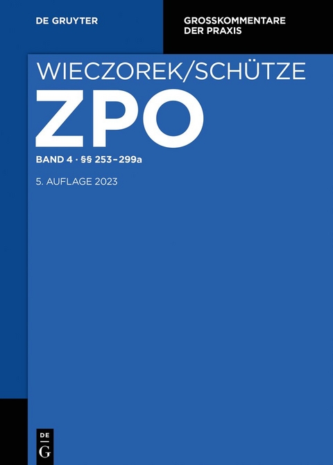 Zivilprozessordnung und Nebengesetze / §§ 253-299a - 