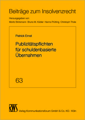 Publizitätspflichten für schuldenbasierte Übernahmen - Patrick Ernst