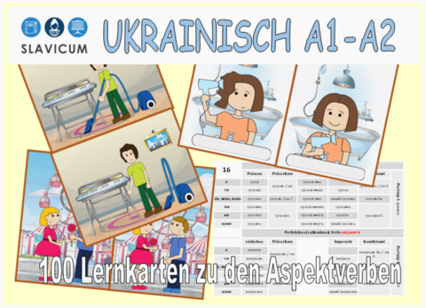 100 Lernkarten zu den Aspektverben - Ukrainisch - Irena Damian