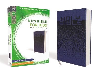 NIrV, Bible for Kids, Large Print, Leathersoft, Blue, Comfort Print -  Zondervan