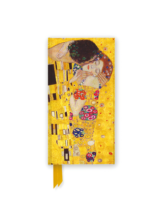 Gustav Klimt: The Kiss (Foiled Slimline Journal) - Flame Tree Studio