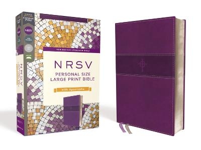 NRSV, Personal Size Large Print Bible with Apocrypha, Leathersoft, Purple, Comfort Print -  Zondervan