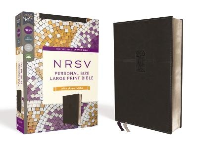 NRSV, Personal Size Large Print Bible with Apocrypha, Leathersoft, Black, Comfort Print -  Zondervan