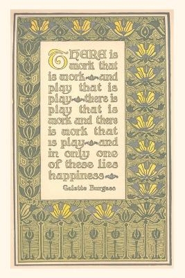 Vintage Journal Gelette Burgess Quote About Work