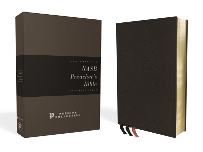 NASB, Preacher's Bible, Premium Goatskin Leather, Black, Premier Collection, Black Letter, 1995 Text, Art Gilded Edges, Comfort Print -  Zondervan